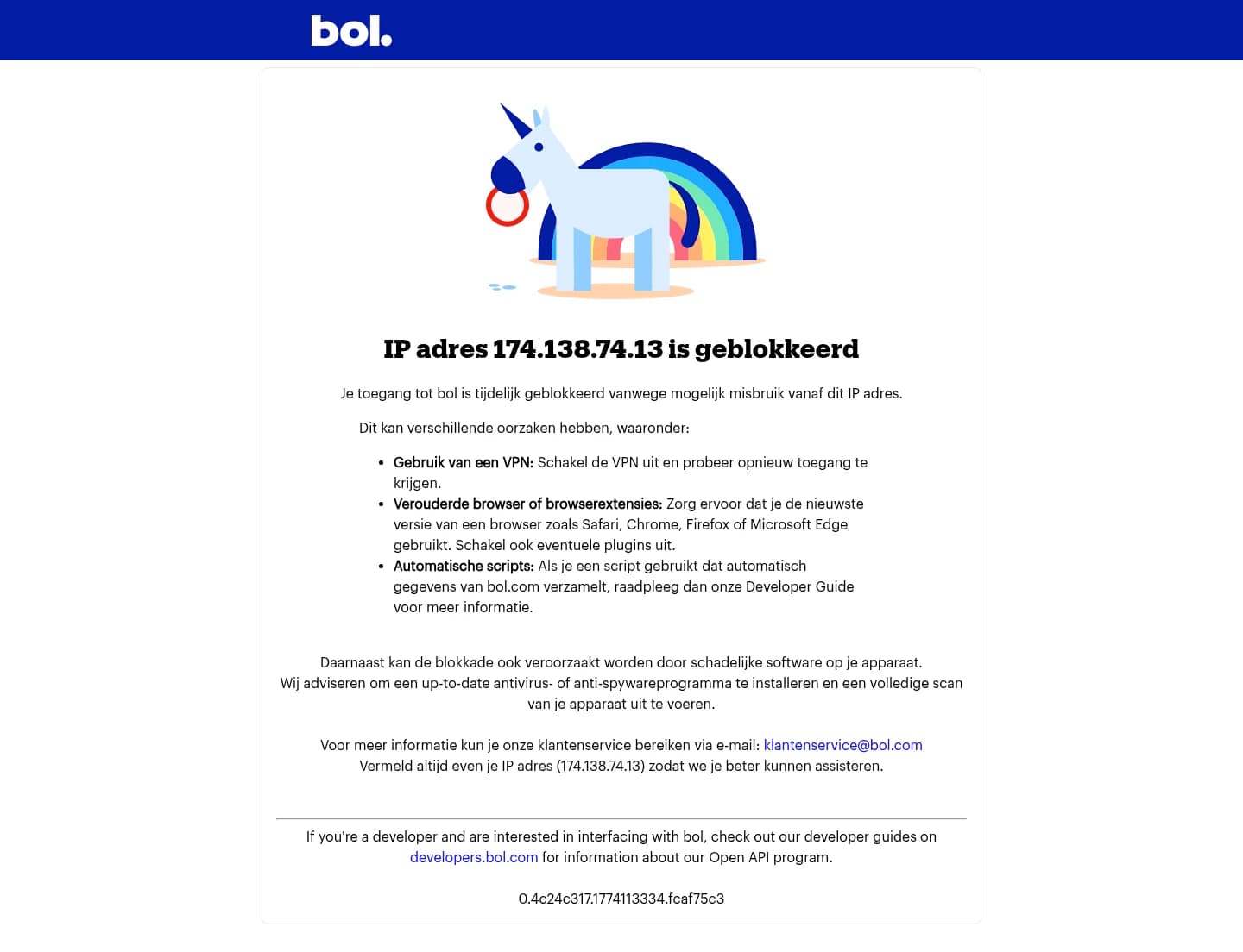 Bol homepage