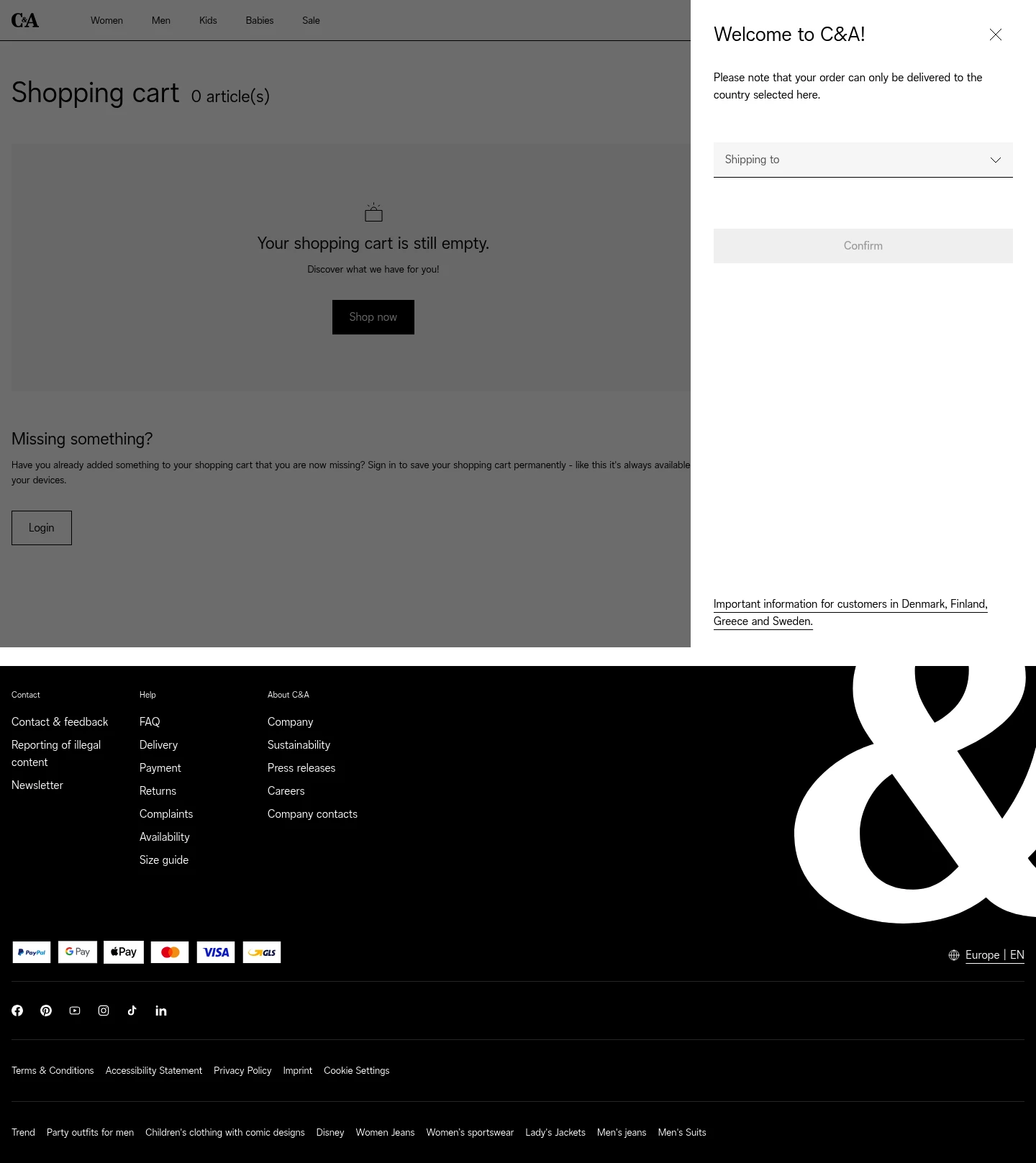 Shopping Cart screenshot