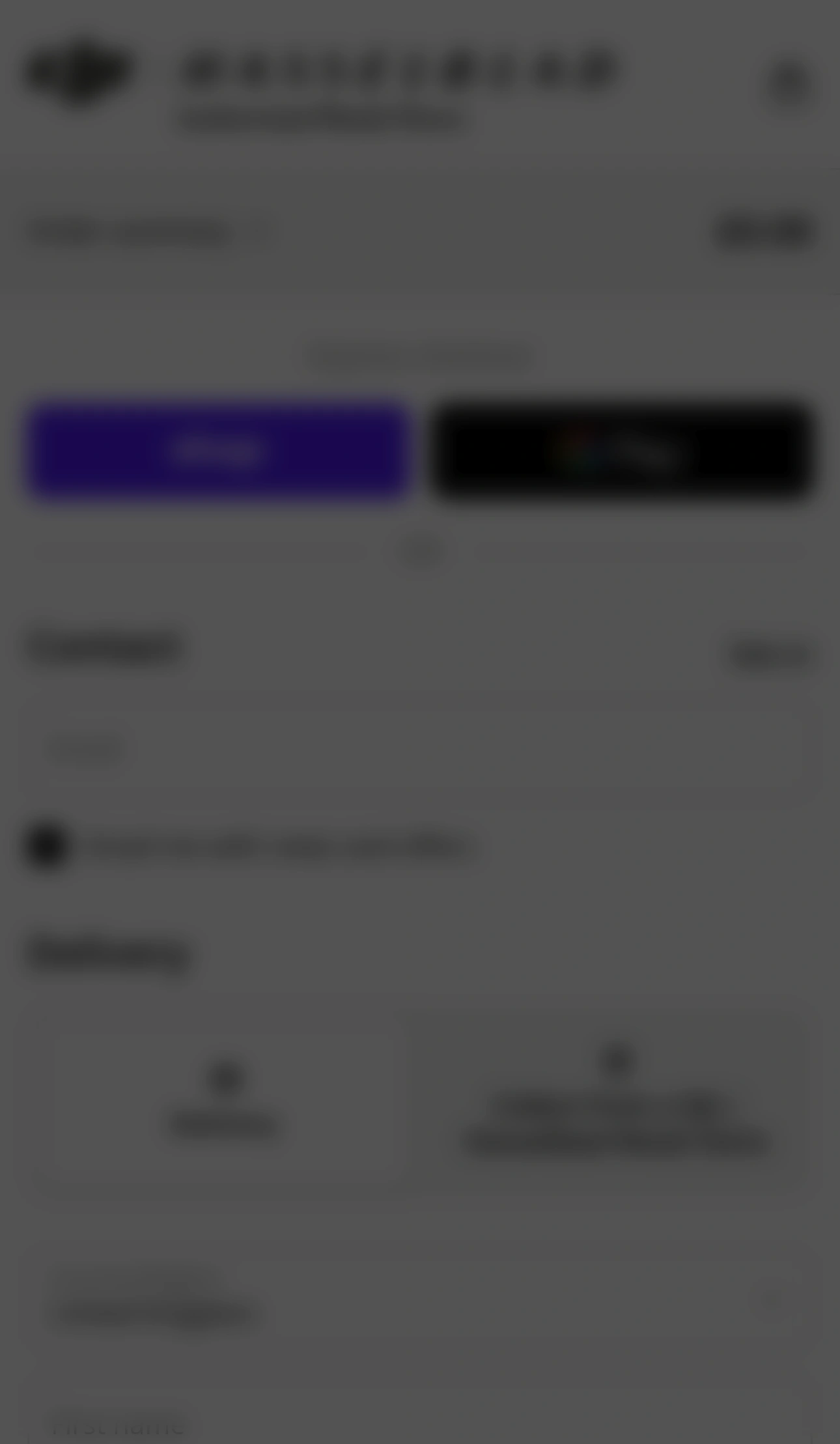 Checkout mobile screenshot