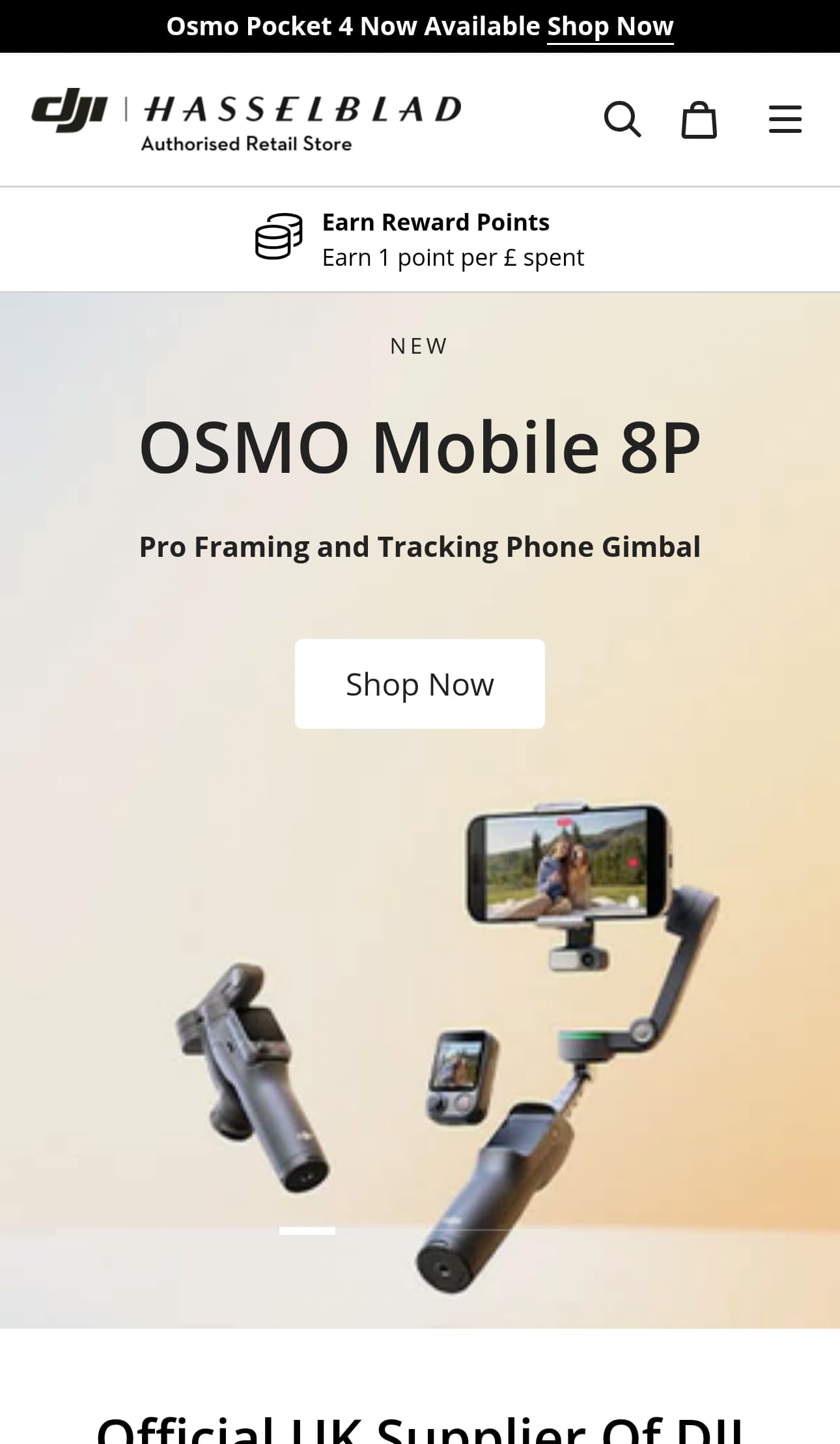 DJI Hasselblad mobile screenshot