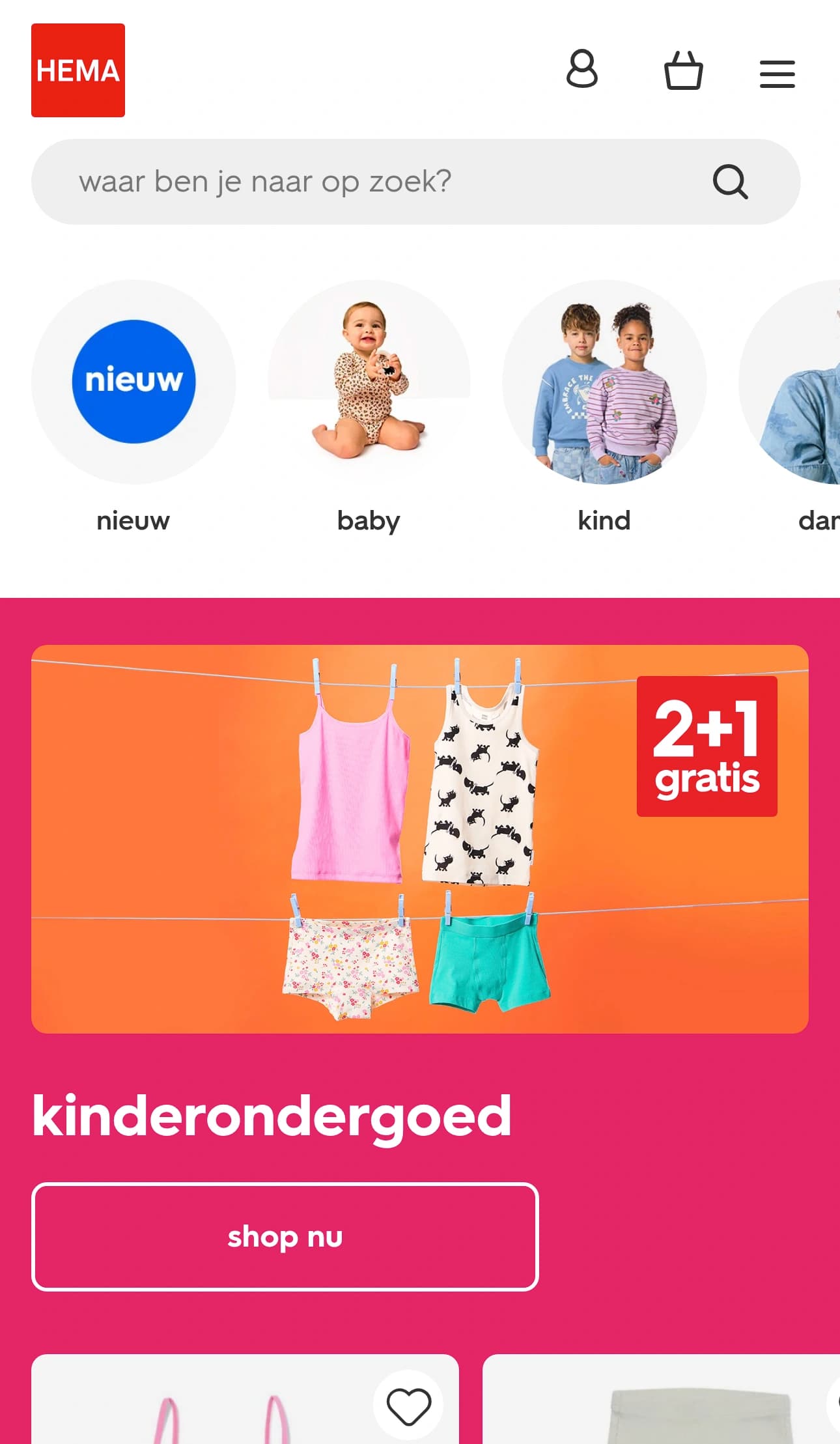 HEMA mobile screenshot