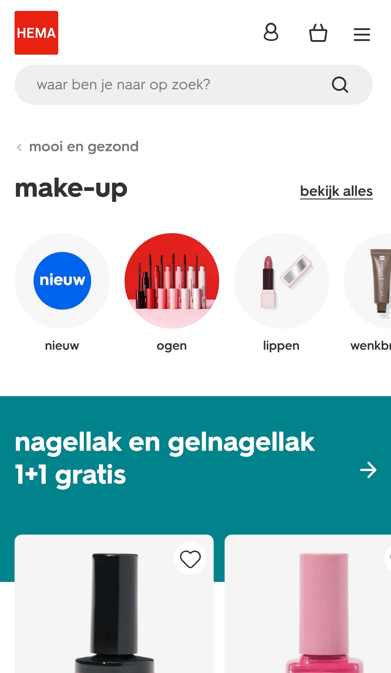 Product Listing Page mobile screenshot