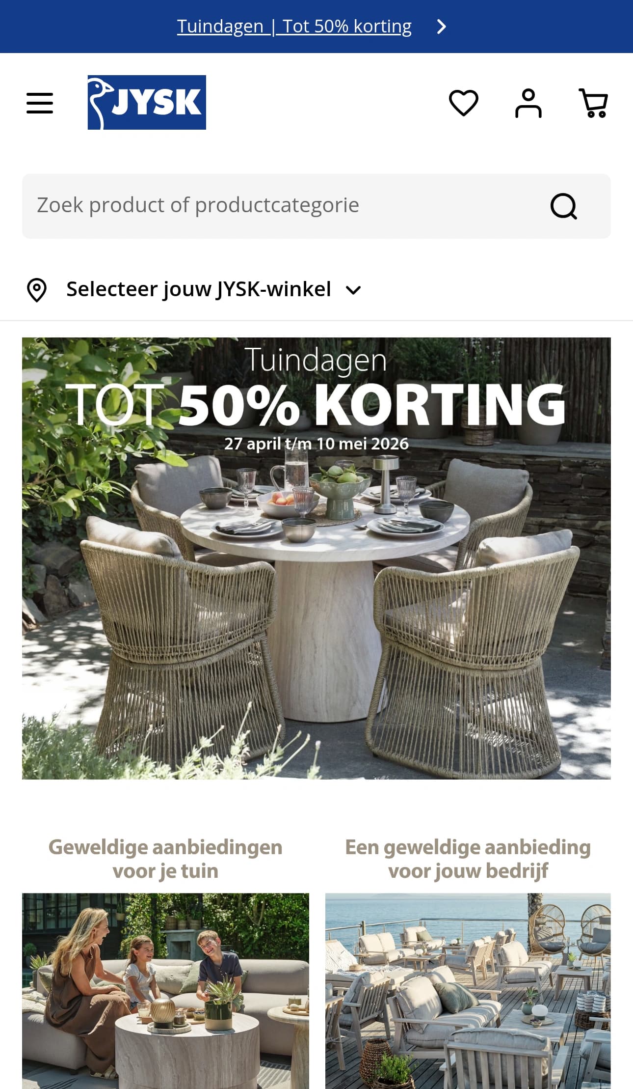 Jysk mobile screenshot