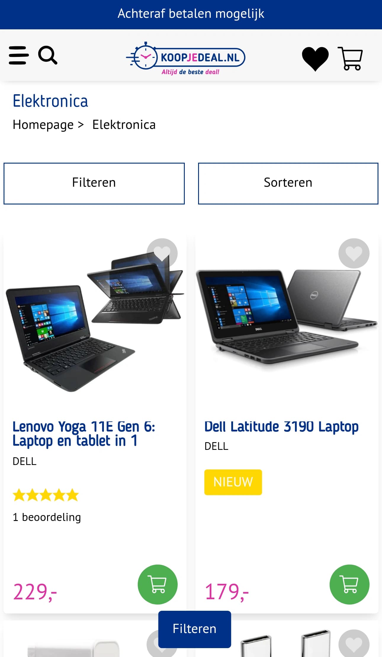 Product Detail Page mobile screenshot