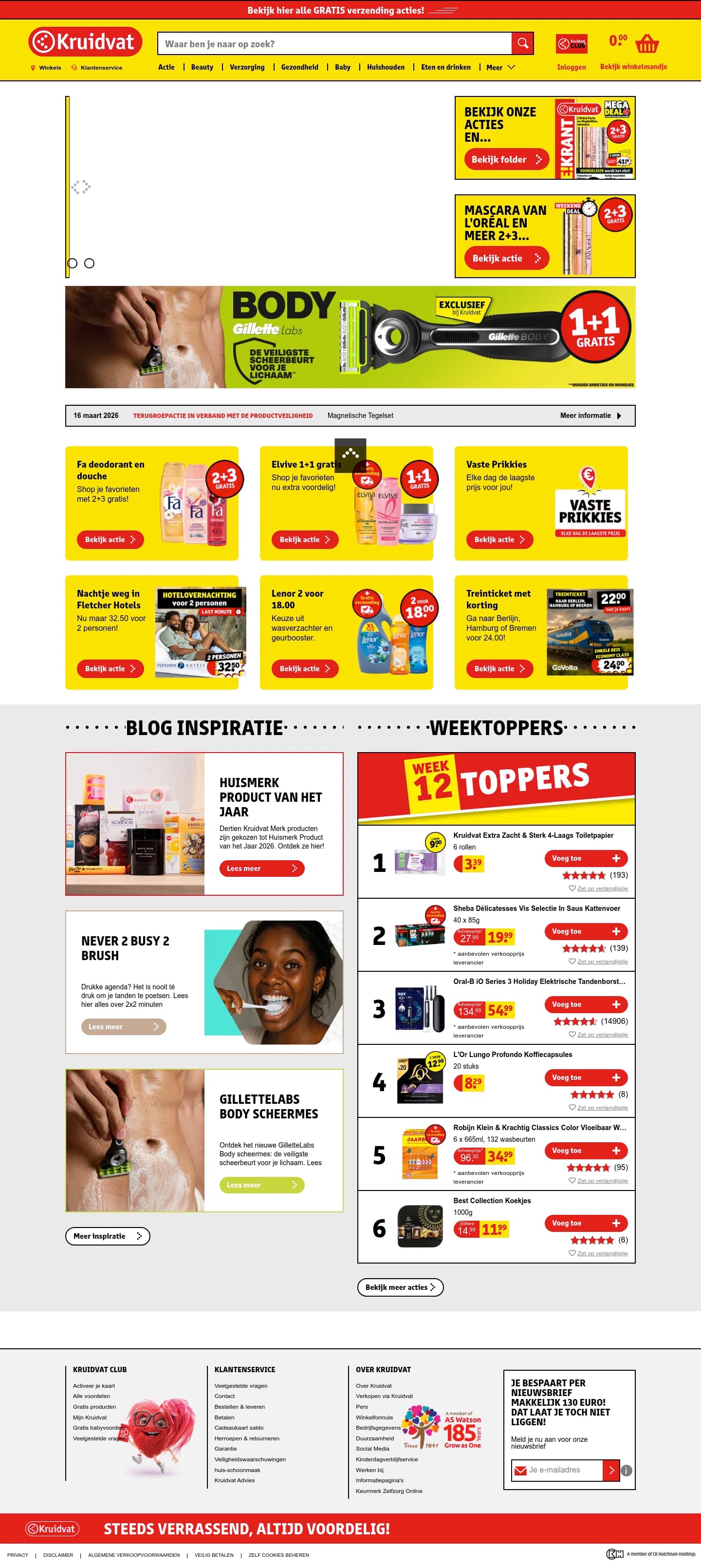 Kruidvat homepage