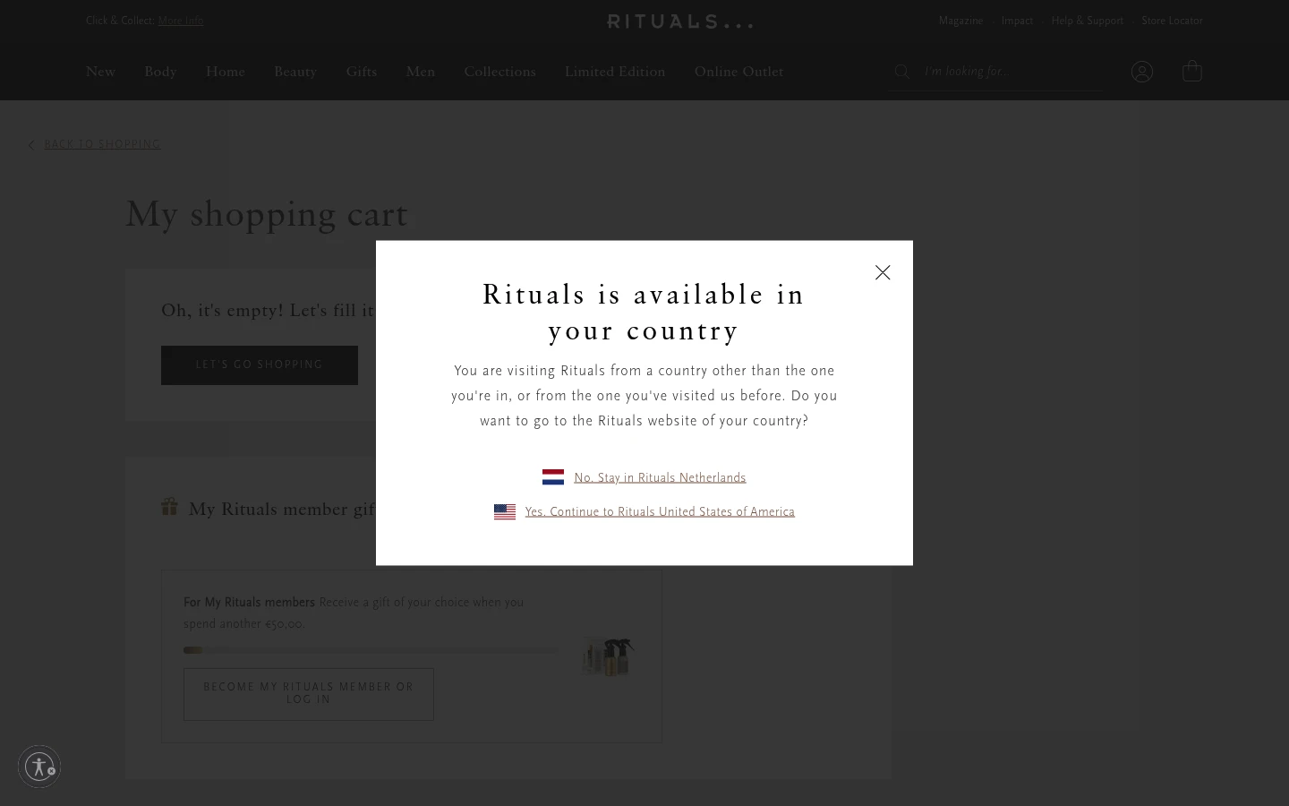 Shopping Cart screenshot