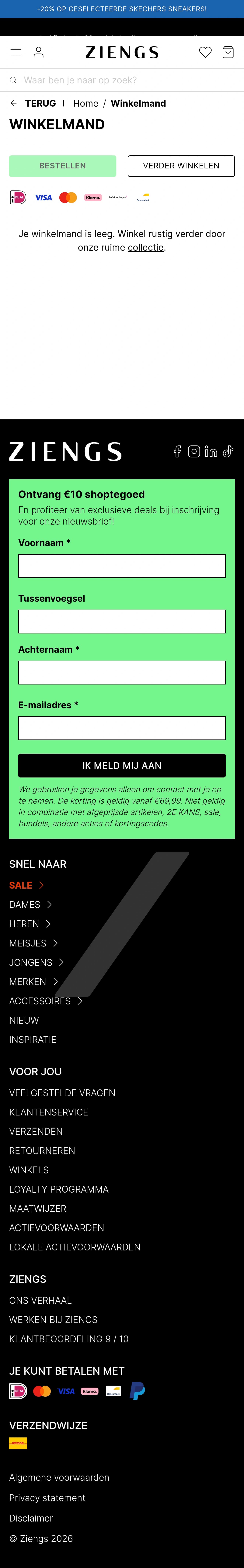 Shopping Cart mobile screenshot